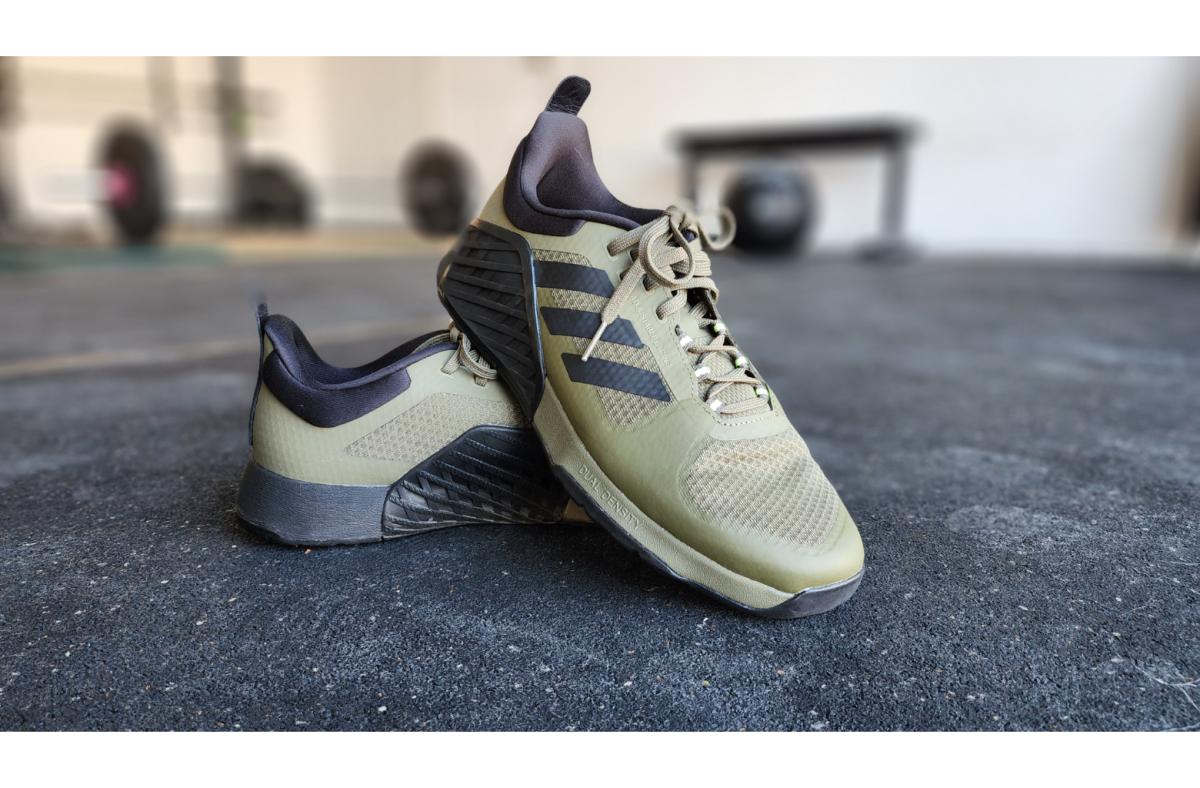 adidas-dropset-2-shoes-green-with-a-gym-back-drop
